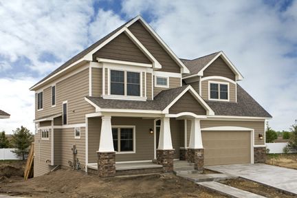 The exterior color is Sherwin William Tavern Taupe with Homested Brown on the shaked gables. Trim is Macadamia Brown Siding, Sherwin William, Outside House Colors, Exterior House Paint Color, Paint Color Combinations, Exterior House Paint, House Paint Color Combination, Exterior House Paint Color Combinations, Exterior House Color