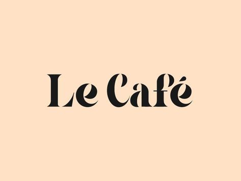 Le Café, a logo for a coffee shop that is really bold and parisienne. French logo design inspired by art nouveau using an elegant and bold serif type. #typography #artnouveau #cafe #restaurantbranding #branding #logodesign French Logo Design, French Branding, Service Berry, Cafe Branding Design, Cafe Logos, French Logo, French Typography, Cafe Logo Design, Red Monkey