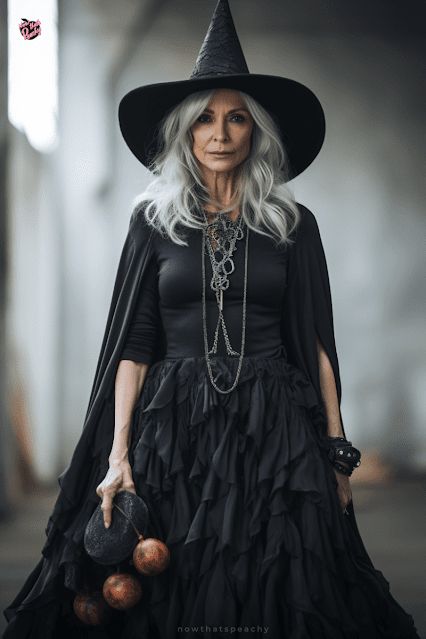 Witch Party Outfit Ideas, Celtic Halloween Costumes, Warm Witch Costume, Apothecary Witch Costume, Witch Costumes For Women Vintage, Funky Witch Costume, Themed Witch Costume, Diy Witches Costume Women, Cowgirl Witch Costume