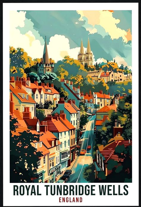 Royal Tunbridge Wells, Tunbridge Wells, Awesome Art, Art Art, Cool Art, England, London, Collage, Quick Saves