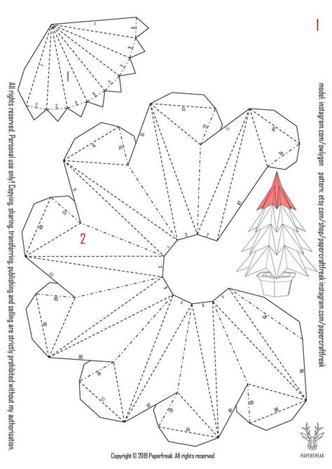 Papercraft 3d Christmas Tree In Pot New Year Party Decor Pepakura Low E40 Christmas Tree In Pot, Christmas Gift Box Template, Polygonal Art, New Year Party Decor, Diy Paper Christmas Tree, Tree In Pot, Model Template, Christmas Tree Template, 3d Christmas Tree