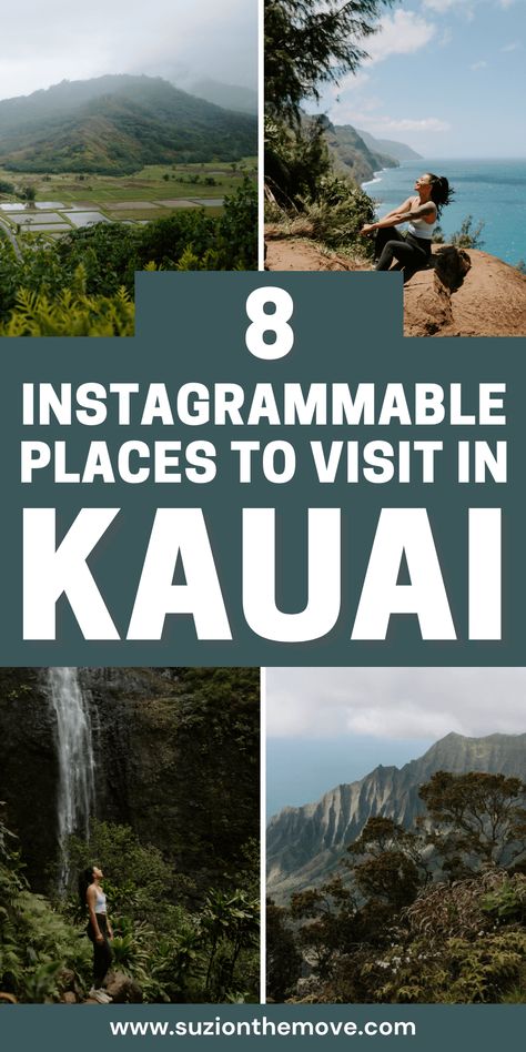 Planning a trip to Kauai? Explore our guide to the most Instagrammable places in Kauai for your feed. — instagrammable kauai | best instagram spots in kauai | best photo spots kauai | romantic places in kauai | kauai hawaii aesthetic | kauai hawaii photography | kauai hawaii outfits | kauai hawaii sunset | kauai hawaii beaches | kauai hawaii hikes Kauai Travel Guide, Kauai Hawaii Aesthetic, Kauai Hawaii Photography, Best Photo Spots Kauai, Kauai Photography, Best Hikes In Kauai, Makua Beach, Hanapepe Kauai, Hawaii Guide