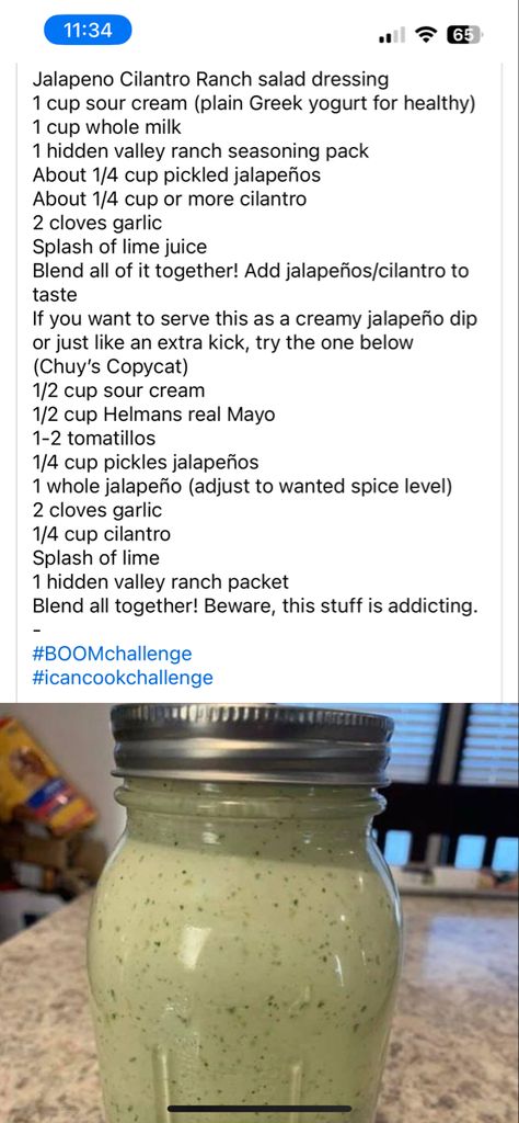 Creamy Jalapeño Dip, Healthy Ranch Dressing Recipe, Hidden Valley Ranch Seasoning, Cilantro Ranch Dressing, Cilantro Ranch, Greek Yogurt Ranch Dressing, Jalapeno Ranch Dressing, Creamy Jalapeno Dip, Jalapeño Dip