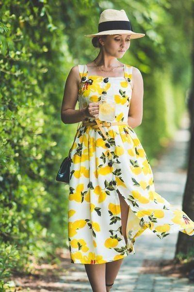 Lemon Outfit, Romwe Dress, Lemon Print Dress, Lemon Design, Printed Summer Dresses, Lemon Dress, Lemon Print, Outfit Women, Spring Summer Outfits