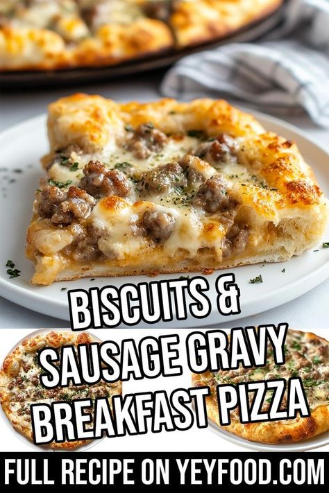 Biscuits & Gravy Breakfast Pizza, Sausage Gravy And Biscuits Pizza, Biscuits & Sausage Gravy Breakfast Pizza, Biscuit And Sausage Gravy Breakfast Pizza, Breakfast Sausage Biscuit Casserole, Biscuit Sausage Gravy Pizza, Breakfast Pizza Sausage Gravy, Breakfast Pizza Recipe Healthy, Sausage And Gravy Pizza