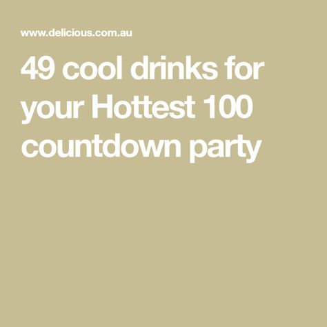 49 cool drinks for your Hottest 100 countdown party Passionfruit Cocktail, Pimms Cocktail, Pomegranate Drinks, Pineapple Mojito, Citrus Drinks, Raspberry Cocktail, Mint Cocktails, Grilled Watermelon, Cool Drinks