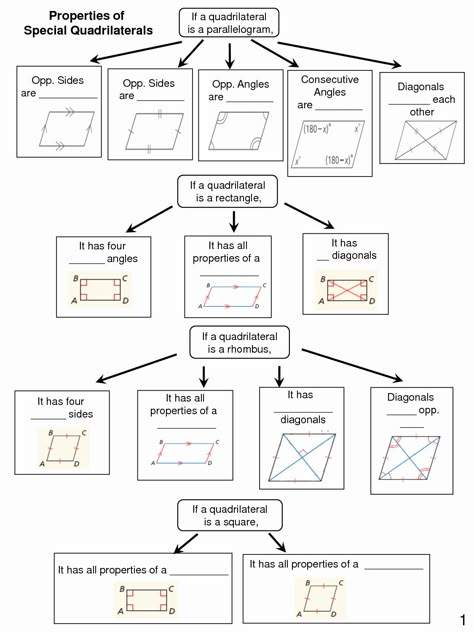 50 Properties Of Quadrilateral Worksheet | Chessmuseum Template Library Quadrilaterals Worksheet, Mathematics Geometry, Geometry Lessons, Fraction Word Problems, Teaching Geometry, Geometry High School, Teaching Mathematics, Geometry Worksheets, Math Notebook