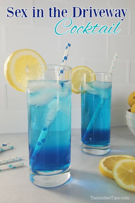 Signature Drink Recipes, Blue Colored Cocktails Drink Recipes, Spring Mixed Drinks Cocktail Recipes, Easy Mixed Drinks With Vodka, Sprite Cocktails, Schnapps Drinks, Drinks With Sprite, Peach Schnapps Drinks, Blue Alcoholic Drinks