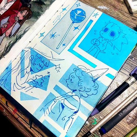 Blue sketchbook page 💙 #sketching #blue #art Blue Sketchbook, Full Blue, Sketchbook Pages, Blue Art, Sketch Book, Blue, Art