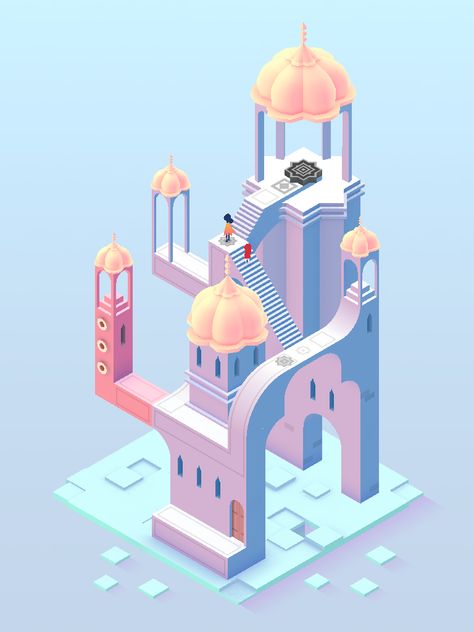 Monument Valley 2 Monument Valley Game, Monument Valley 2, Valley Game, Isometric Drawing, Isometric Art, Isometric Design, Isometric Illustration, Game Concept Art, Game Concept