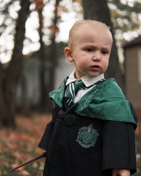 Malfoy Costume, Draco Malfoy Costume, Baby Harry Potter Costume, Hogwarts Costume, Poorly Dressed, Drako Malfoy, Harry Potter Kids, Harry Potter Baby, Harry Potter Costume