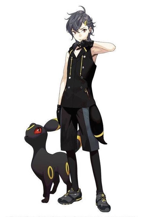 Umbreon Umbreon As A Human, Umbreon Outfit, Umbreon Cute, Umbreon Gijinka, Pokemon Aesthetic, Pokemon Human, Pokémon Anime, Pokémon Heroes, Pokemon Human Form