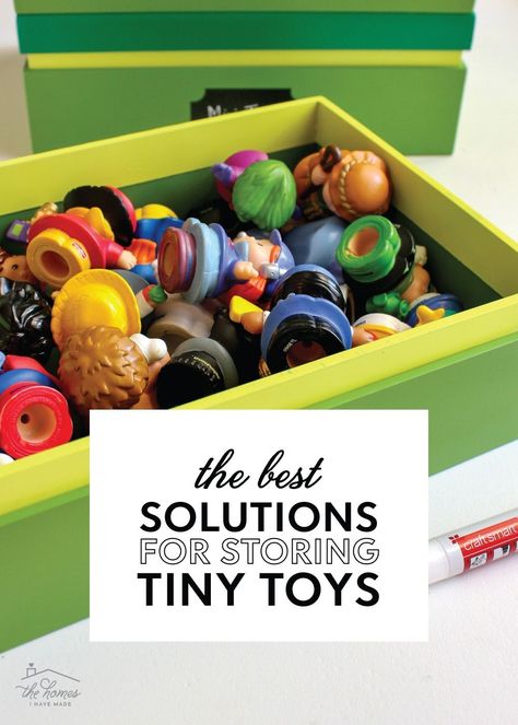 Tiny Toy Organization Ideas, How To Organize Small Toys, Toy Figure Storage, Construction Toy Storage, Storage Ideas For Small Toys, Small Toys Storage Ideas, Toy Train Organization, Lil Woodzeez Storage, Organize Toys In Closet