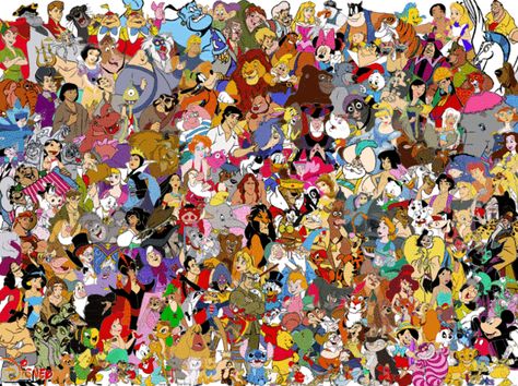 All of the Disney characters in one picture! Amazing! Disney Character Quiz, Disney Characters Pictures, All Disney Characters, Disney Quizzes, Disney Quiz, Tema Disney, Disney Collage, Disney Songs, Disney Side