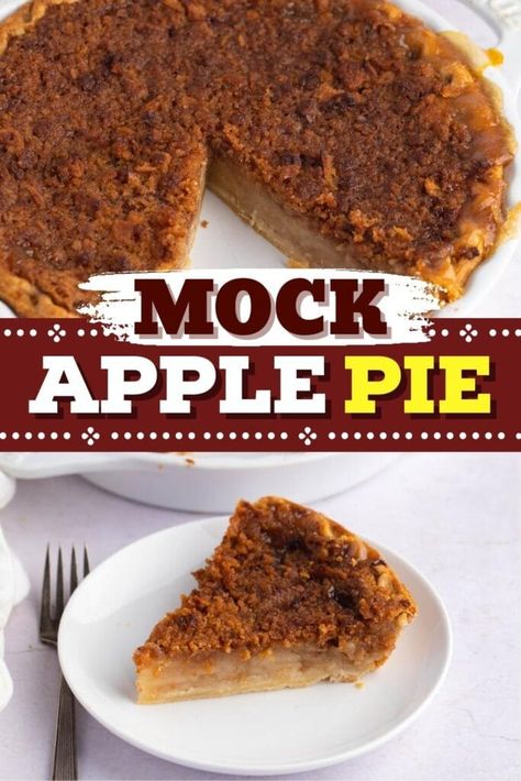 Reeses Pie, Mock Apple Pie, Ritz Cracker Recipes, Yummy Deserts, Apple Pie Recipe, Fall Comfort Food, Breakfast Sweets, Chocolate Pecan, Apple Pie Recipes