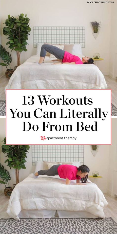 Ab Workout In Bed, Lazy Exercise, Lazy Girl Workout, Simple Workouts, Bed Yoga, Bed Workout, Girl Workout, Comfortable Bed, Simple Bed