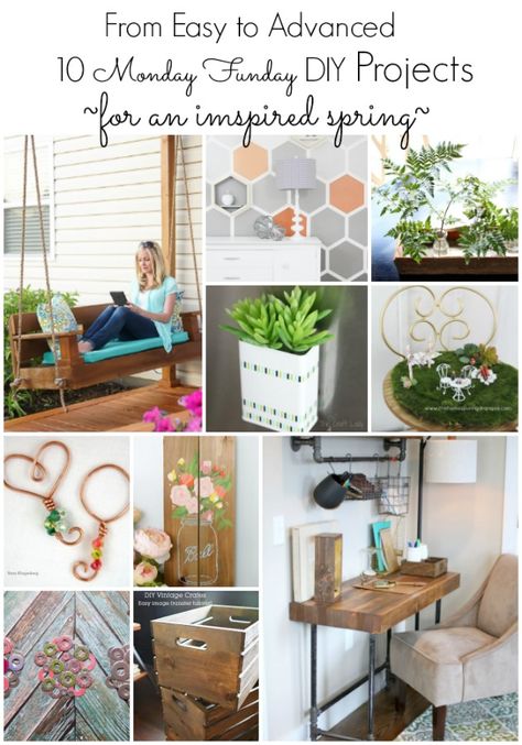 Spring Inspired DIY Ideas Dowel Craft Ideas, Spring Diy Projects, Diy Swing, Project Table, Diy And Crafts Sewing, Tiffany Jewelry, Boho Diy, Crafts Projects, Spring Diy