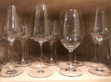 Storing Wine Glasses, How To Store Wine Glasses, Wine Glass Storage Ideas, Wine Glass Cabinet, Glass Cupboard, Wine Glass Storage, Displaying Crystals, Expensive Wine, Glassware Storage