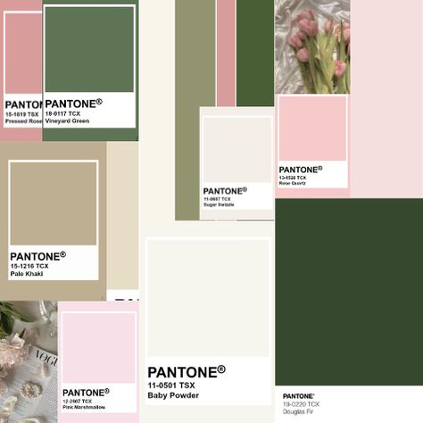 pink and green and cream color palette mood board for coquette cottage-core fairycore it girl clean girl old money aesthetic era flowers outfits Clean Girl Color Palette, Pink And Green Coquette, Pink And Green Aesthetic Outfits, Coquette Color Palette, Old Money Color Palette, Cottage Core Color Palette, Pink Tea Party, Aesthetic Era, Cottage Core Aesthetic