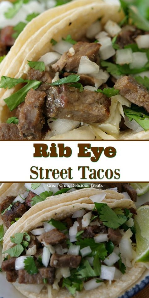 Ribeye Tacos, Leftover Ribeye, Leftover Steak Recipes, Cuban Recipe, Steak Taco Recipe, Street Taco Recipe, Latin Dishes, Street Taco, Tacos Recipes