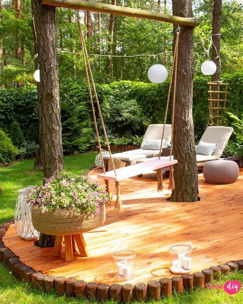 23 Amazing Sun Deck Ideas To Inspire Your Own Backyard Getaway Sun Deck Ideas, Naturalistic Landscape, Pergola Modern, Backyard Getaway, Diy Garden Patio, Sun Deck, Wooden Terrace, Wooden Deck, Have Inspiration