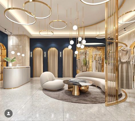 Luxury Boutique Interior, Bridal Boutique Interior, Luxury Retail Store, Fashion Store Design, Retail Store Interior Design, Interior Design Dubai, Clothing Store Design, Retail Interior Design, Store Design Boutique