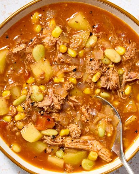 Brunswick Stew Recipe | The Kitchn Brunswick Stew Instant Pot, Brisket Brunswick Stew, Pork Brunswick Stew Recipe, Paula Deen Brunswick Stew, Castleberry Brunswick Stew Recipe, Brunswick Stew Recipe Crockpot, Easy Brunswick Stew Recipe, Brunswick Stew Recipe Easy, Homemade Brunswick Stew Recipe