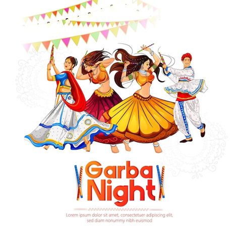 Festival Couple, Garba Night, Navratri Festival, Couples Play, Goddess Durga, Happy Navratri, Psd Icon, Durga Goddess, Vector Photo