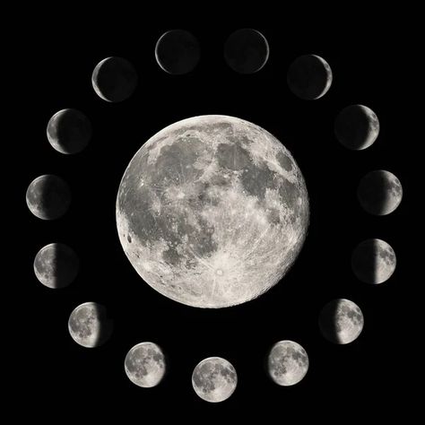 Hunters Full Moon, Moon Symbol Meaning, New Moon September, Moon Phase Photo, Full Moon Photos, Cycle Photo, Craters On The Moon, Full Moon Phases, Zestaw Ikon