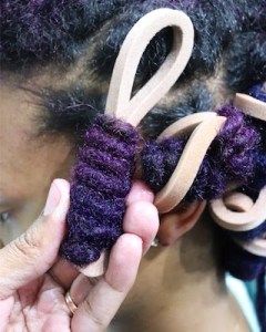 Loc Wraps, Flower Undercut, Thick Locs Styles, Dread Color Ideas Locs, Loose Locs, Locs Styling, Purple Locs, Coiffed Hair, Loc Care