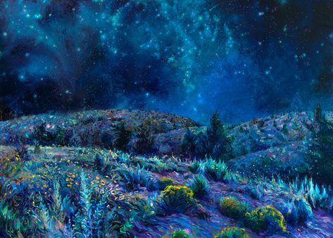 #wallart #BlueHorizonPrints #canvasprintsaustralia #AustralianArt #picturecanvas #artprintsoncanvas #HomeDecor #artoncanvas #Irisscott #fingerpaintings #Paintingprints #IrisscottArt #Irisscottprints #Irisscottpaintings #SageandTime Iris Scott, Time Painting, Desert Painting, In The Stars, Starry Night Van Gogh, Starry Night Sky, Finger Painting, Star Art, Contemporary Artwork