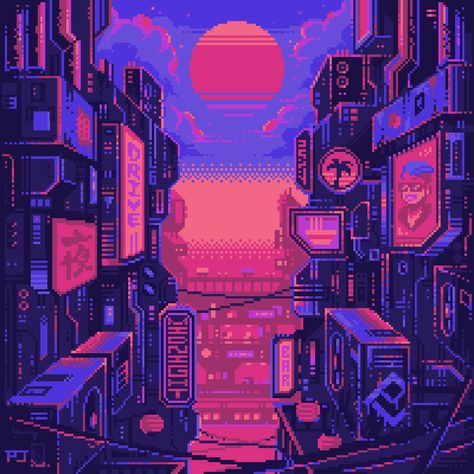 Pixel Jeff, Pixel Art Gif, Pixel Gif, Gif Wallpaper, Vaporwave Wallpaper, Pixel Art Background, Vaporwave Art, Pixel Animation, Arte 8 Bits