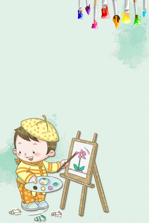 Cute Cartoon Training Class Art Class Poster Background Material Art Classes Template, Drawing Classes Poster, Art And Craft Background Template, Art Class Poster Design, Drawing Class Poster, Art Classes Poster, Art Class Drawing, Class Poster Ideas, Class Wallpaper