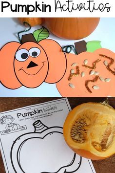 Kindergarten Force And Motion, Fall Math Centers Kindergarten, Homeschool October, Fall Word Work, Pumpkin Activities Kindergarten, Fall Math Kindergarten, Pumpkin Investigation, Pumpkins Preschool, Fall Math Centers