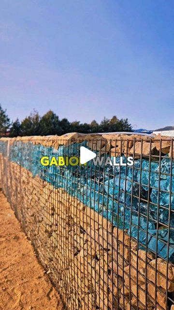 ZebraScapes Landscaping on Instagram: "GLASS GABION WALLS | COOL GABION WALL DESIGN | #gabionwalls #glasswalls #landscapingdesign #sedona #pheonix #prescott #prescottvalley @azluxuryhomegroup @luxurylivinghomesaz @luxuryprescott" Gabion Wall Design, Gabion Walls, Gabion Stone, Gabion Retaining Wall, Gabion Fence, Gabion Wall, Bathroom Design Layout, Retaining Wall, Design Layout