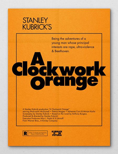 The Futura font | 30 typefaces - their look, history & usage A Clockwork Orange, Poster Fonts, Clockwork Orange, Type Posters, Orange Aesthetic, Stanley Kubrick, Graphic Design Layouts, Movie Posters Vintage, Graphic Design Poster