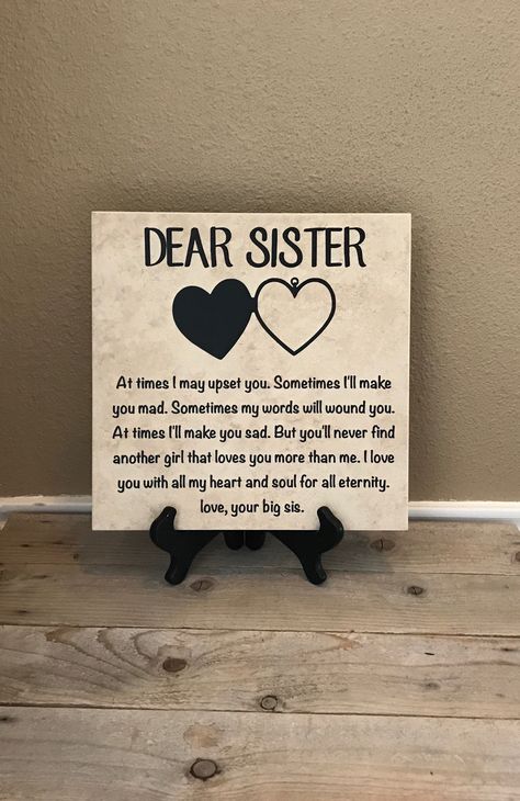 Sister Gifts Diy, Sister Christmas Gift, Unique Gifts For Sister, Birthday Gift For Sister, Sister Birthday Gift, Anniversaire Diy, Little Sister Gifts, Christmas Gifts For Sister, Sister Christmas