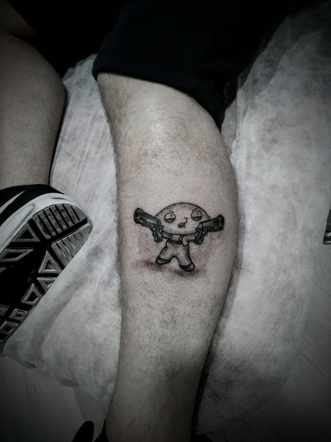 Stewie tattoo Stewie Tattoo Ideas, Family Guy Stewie Tattoo, Stewie Griffin Tattoo, Stewie Tattoo, Family Guy Tattoo, Griffin Tattoo, Boy Braids, Motivational Tattoos, Twin Tattoos