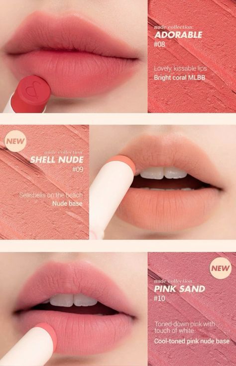 Romand Lip Matte, K Beauty Lipstick, Cool Toned Lipstick Shades, Cool Tone Lipstick, Cool Toned Lipstick, Romand Lipstick, Warm Tone Lipstick, Best Lipstick Shades, Lipstick Packaging