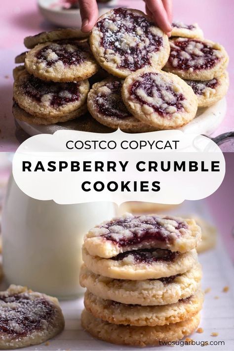 Jam Crumble Cookies, Raspberry Jam Desserts Simple, Shortbread Jam Bars, Blackberry Jam Cookies, Jam Stuffed Cookies, Jam Cookie Recipes, Raspberry Christmas Cookies, Recipes With Raspberry Jam, Jam Filled Cookies Recipe