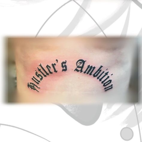 Ankh_Renan on Instagram: “Hustler’s Ambition do @meunome_ejohn #gangster #lettering #letteringtattoo #fineline #gang #tattoosp #tattoobrasil #black…” Hustlers Ambition Tattoo, Gangster Lettering, Hustler Tattoo, Ambition Tattoo, Family Tattoos, Fish Tattoos, Jesus Fish Tattoo, Tattoos For Women, Tattoo Quotes