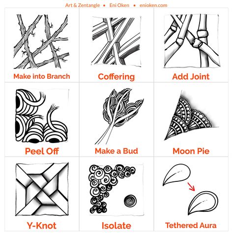 Line Art Projects, Eni Oken, Art Zentangle, Acrylic Tutorials, Tangle Pattern, Zen Doodle Art, Tangle Patterns, Doodles Zentangles, S Art