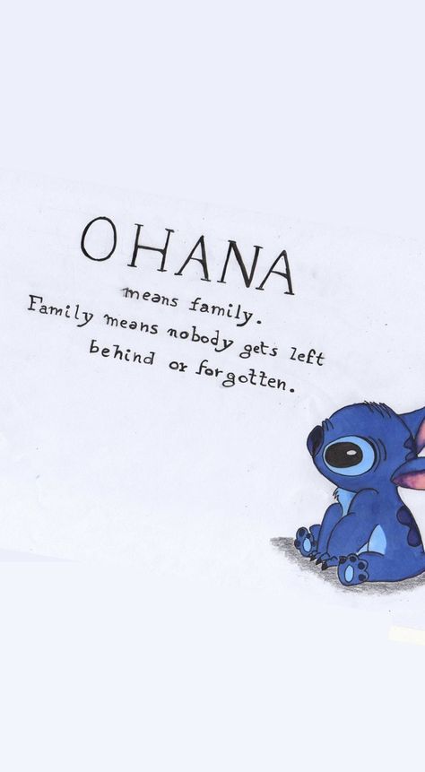 Lilo And Stitch Memes, Ohana Tattoo, Lilo En Stitch, Family Wallpaper, Lilo And Stitch Ohana, Stitch Tattoo, Lilo And Stitch Quotes, Stitch Quote, Stitch Drawing