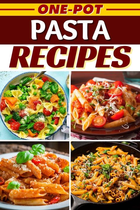 These one-pot pasta recipes are great when you're short on time! From chicken parmesan to goulash to ziti and ravioli, Italian cooking has never been so simple. Dinner Suggestions, One Pot Pasta Recipes, Best Pasta Recipes, Pasta Dinner Recipes, Spring Vegetables, One Pot Pasta, Easy Instant Pot Recipes, Skillet Meals, Italian Cooking