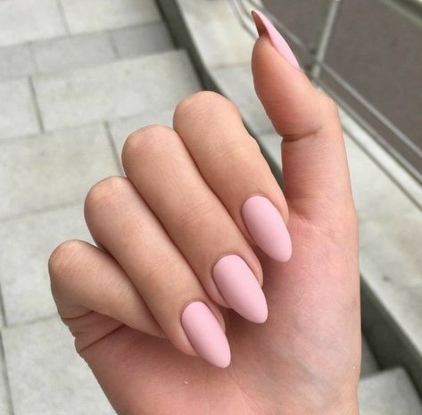 Matte Pink Nails, Matte Nails Design, White Acrylic Nails, Super Nails, Pink Nail Designs, Pink Nail, Pink Acrylic Nails, Oval Nails, Nail Designs Spring