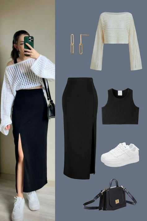 Pencil Skirt Outfits Casual, Womens Skirt Outfits, Skirt Tulle, Dressy Casual Outfits, Pencil Skirt Outfits, Rock Outfit, Everyday Fashion Outfits, Casual Day Outfits, Quick Outfits