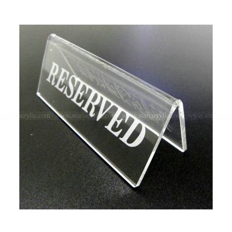 Source Etching Tabletop Clear Acrylic Reserved Signs, Acrylic Table Tent Sign RESERVED, Clear Acrylic Holder with Reserved on m.alibaba.com Reserved Table Sign, Acrylic Holders, Acrylic Signs, Table Tents, Reserved Signs, Siding Materials, Sign Holder, Acrylic Table, Table Sign