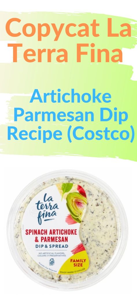 Here's a great copycat for the la terra fina artichoke parmesan dip recipe (Costco) style! Spinach Artichoke Parmesan Dip, La Terra Fina Spinach Artichoke Dip, Costco Spinach Artichoke Dip, Parmesan Dip Recipe, Spinach Artichoke Recipes, Costco Copycat, Artichoke Parmesan Dip, Parmesan Dip, Spinach Artichoke Dip Recipe