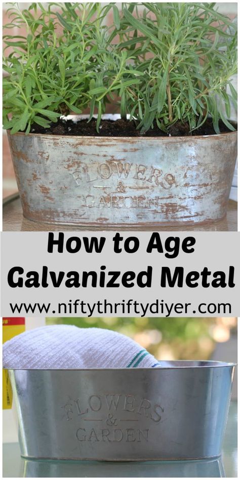 How To Age Galvanized Metal | The Quick and Easy Way Diy Event, Rachel Ashwell, Wine Bottle Diy Crafts, Wine Bottle Diy, Store Ideas, Cabin Ideas, Wine Bottle Crafts, Mason Jar Diy, Galvanized Metal