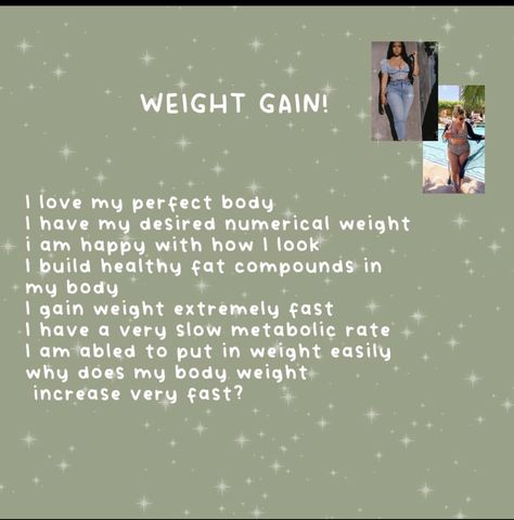 Weight Gain Manifestation, Gain Weight Vision Board, Gaining Weight Affirmations, Happy Weight Gain Quotes, Weight Gain Vision Board, Weight Gain Affirmation, Manifestations Board, Gains Quote, Body Affirmations